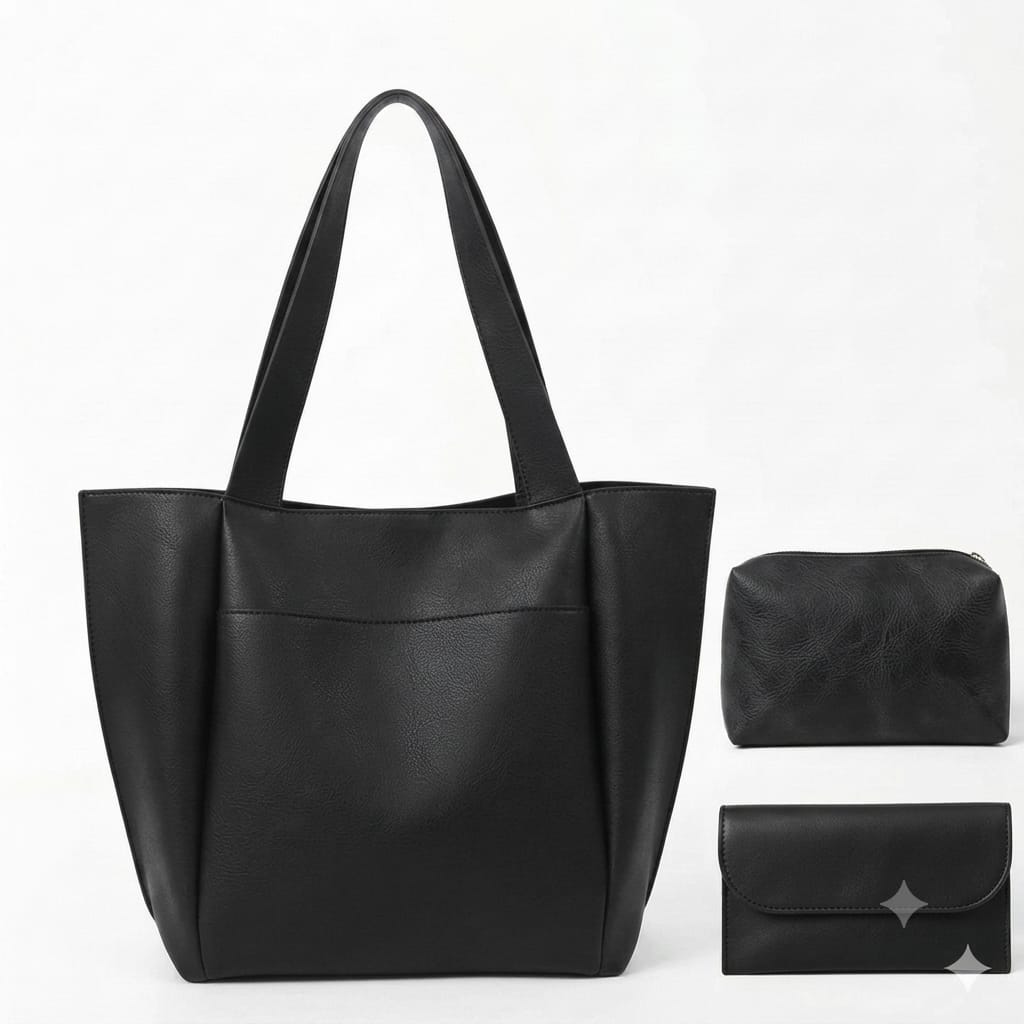 3PC TOTE BLACK