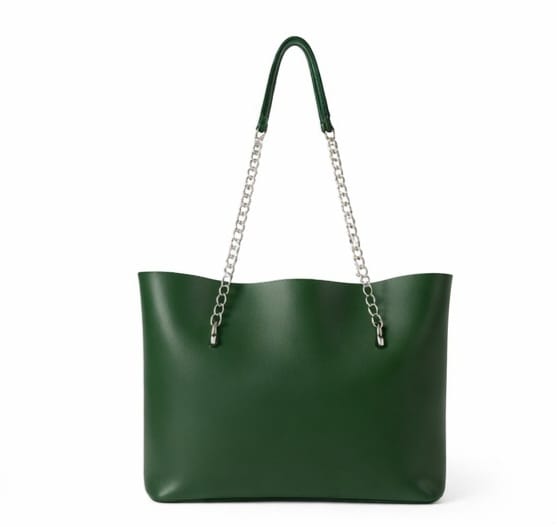 Chain Tote Dark Green